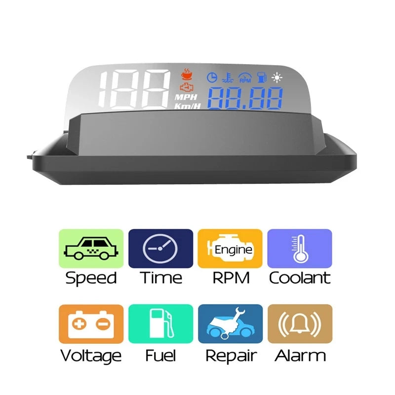 GPS Head-Up Display — Windshield Speedometer Projector