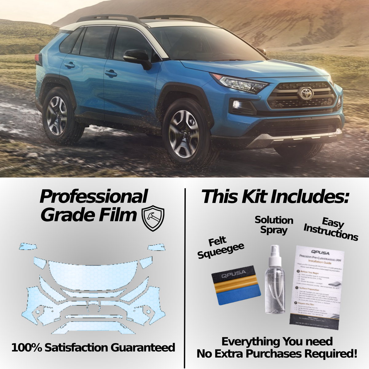 Full Front Paint Protection Film for Toyota RAV4 (2019–2025)