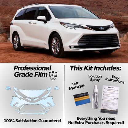 Full Front Paint Protection Film for Toyota Sienna SE / XSE (2021–2025)