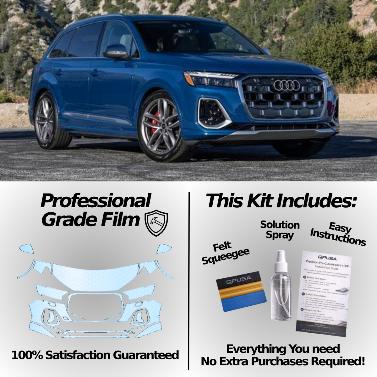 Full Front Paint Protection Film for Audi SQ7 (2025)