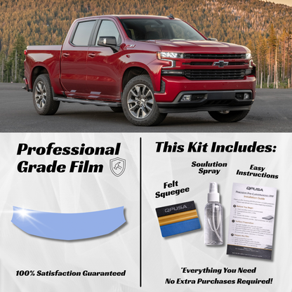 Chevrolet Silverado 1500 (2019-2022) Partial Hood PPF Protection Kit - Pre-Cut