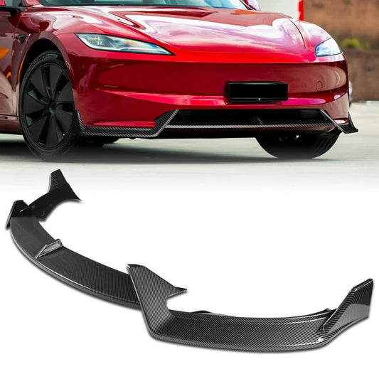 Front Bumper Spoiler Lip Body Kit for Tesla Model 3 (2024–2025) | WPOWER — Excludes Performance