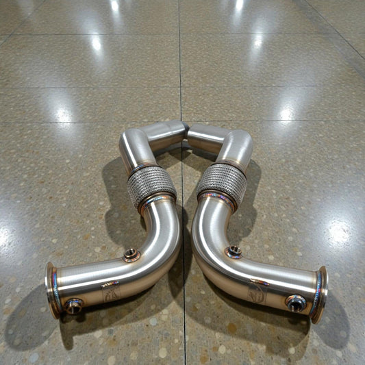 N63 & N63TU Catless Race Downpipes — BMW F-Chassis 550i/650i/750i/Alpina B6/B7
