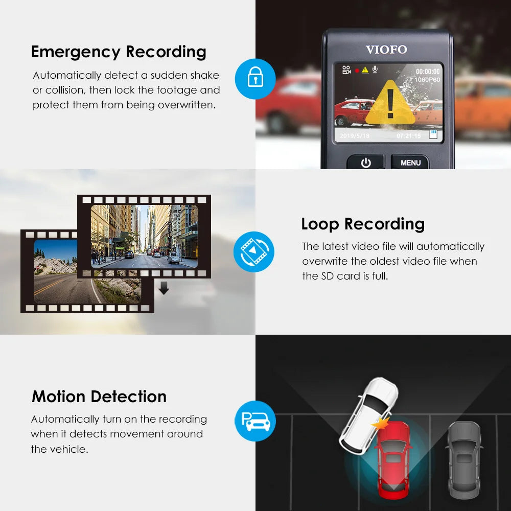 VIOFO A119 V3 2K Dash Cam — Super Night Vision