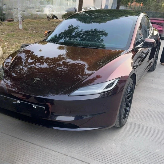 Precut Color Change PPF for Tesla Model 3 Highland (2024–2025) | Black & Glacier Blue PET Film