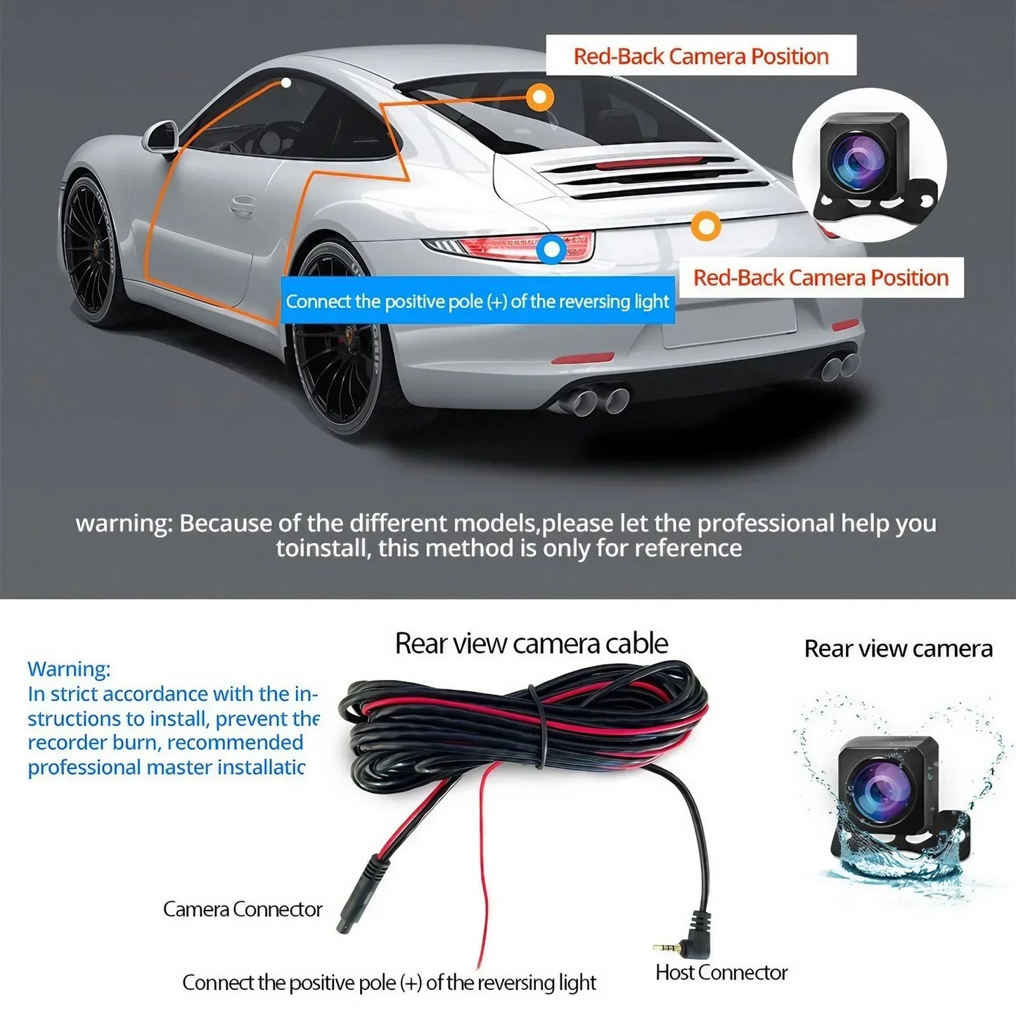 4K 10" WiFi Mirror Dash Cam with DVR Streaming