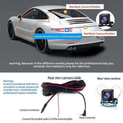 4K 10" WiFi Mirror Dash Cam with DVR Streaming
