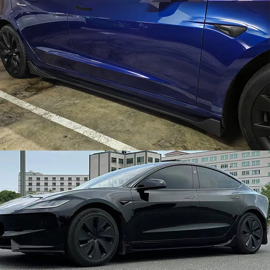 Full Body Kit — Bumper Lips, Diffuser & Spoiler for Tesla Models | Gloss Black & Carbon Tuning