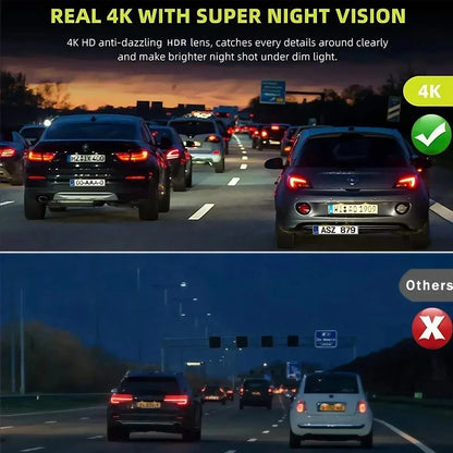 4K 10" WiFi Mirror Dash Cam with DVR Streaming