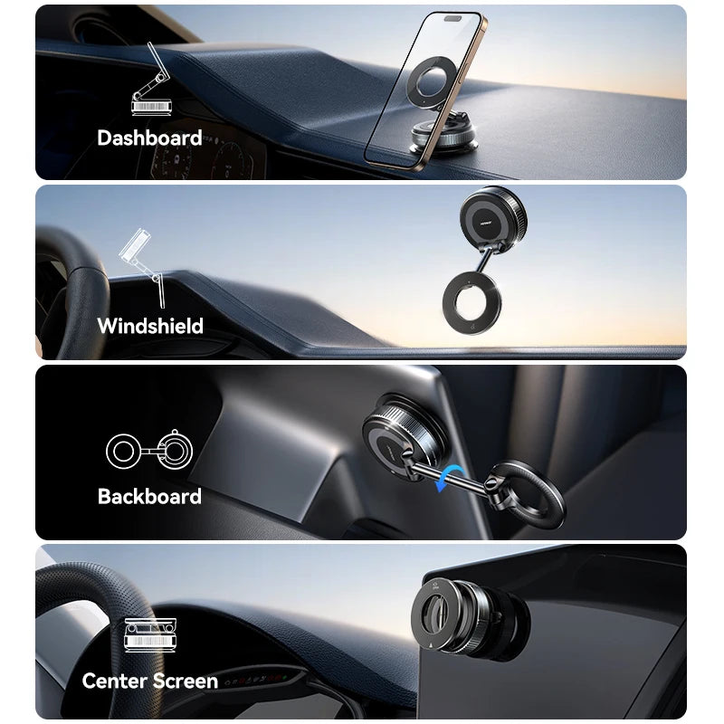 Joyroom Magnetic Car Phone Mount | 360° Vacuum Suction | Universal iPhone & Android