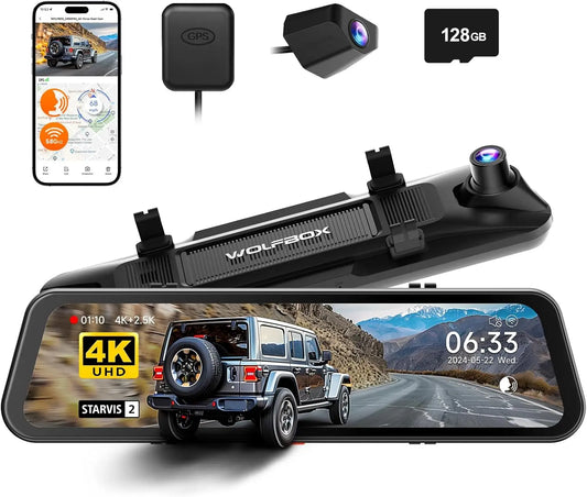 WOLFBOX G900 Pro — 4K+2.5K Mirror Dash Cam
