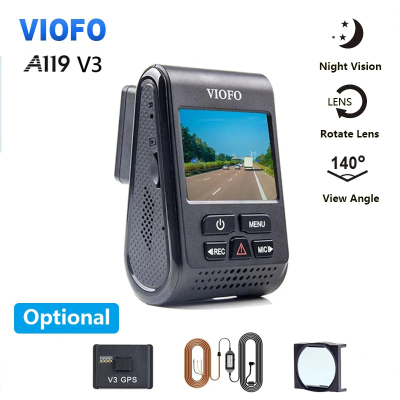 VIOFO A119 V3 2K Dash Cam — Super Night Vision