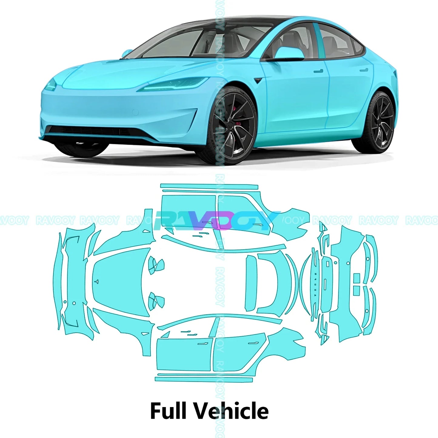 PPF Pre-Cut Kit — 2024-2025 Tesla Model 3 Performance