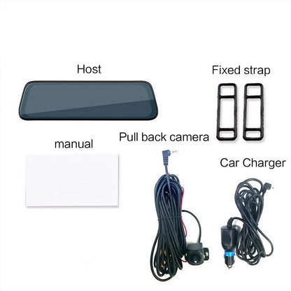 4K 10" WiFi Mirror Dash Cam with DVR Streaming