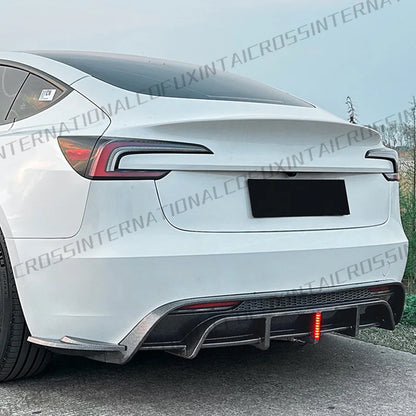 Full Body Kit — Bumper Lips, Diffuser & Spoiler for Tesla Models | Gloss Black & Carbon Tuning
