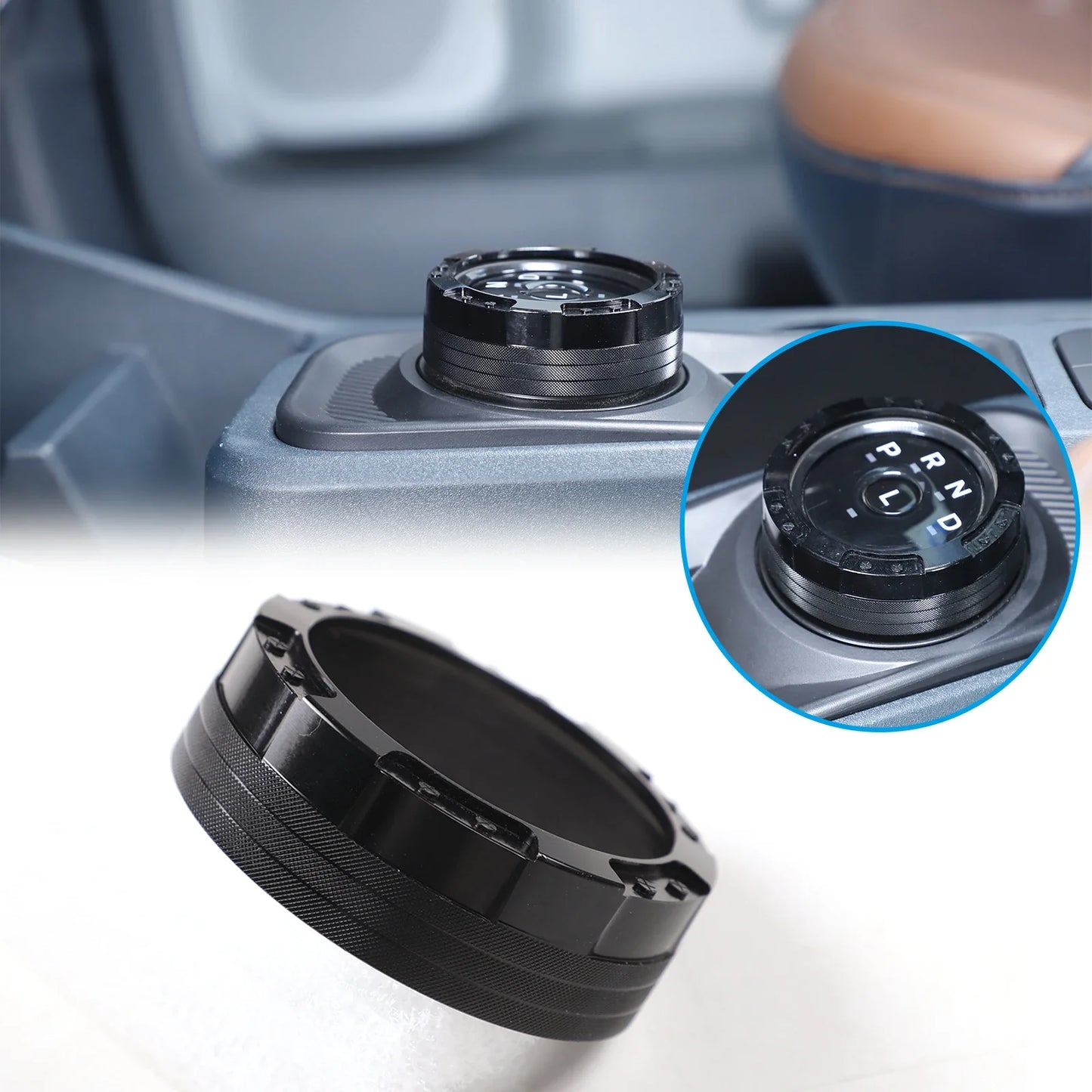 Aluminum Alloy Gear Shift Switch Button Ring Trim Cover | Mecha Style Knob (metyoucar ISO9001)