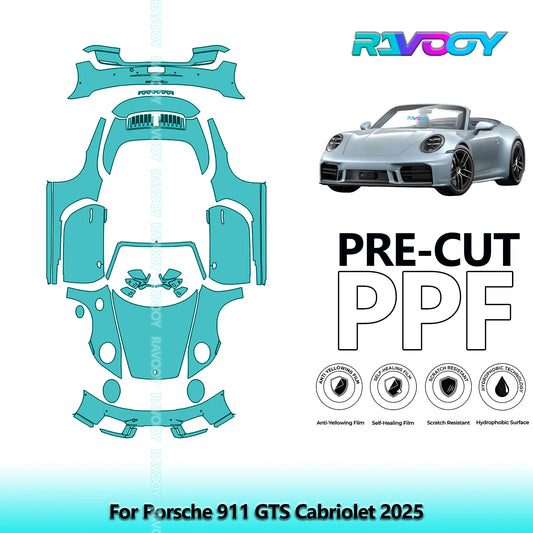 PPF Pre-Cut Kit — 2025 Porsche 911 GTS Cabriolet — Full Vehicle
