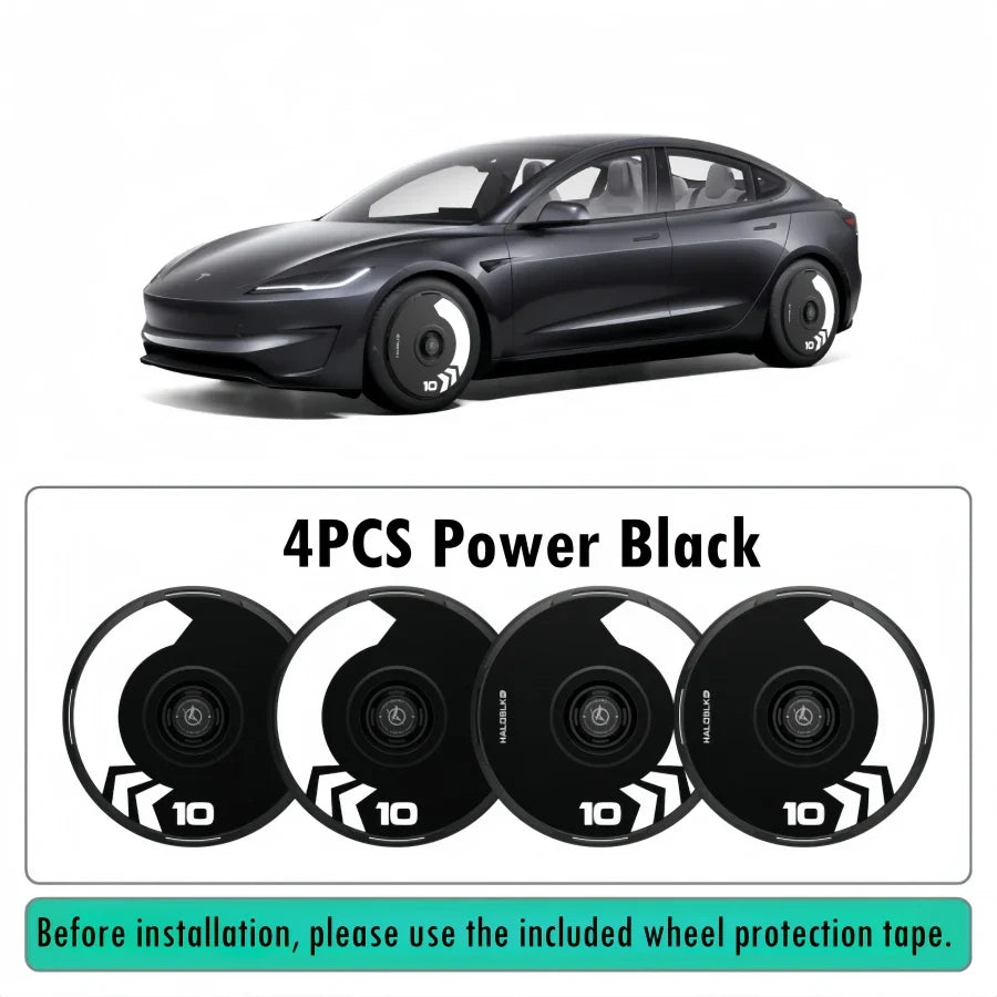 Haloblk Hub Caps — Tesla Model Y Juniper (19"/20")