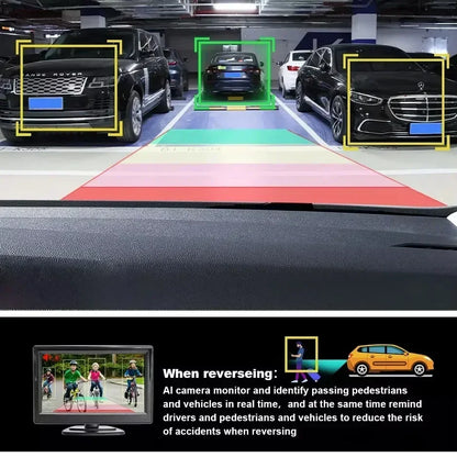 BSD AI Parking Camera — Rear View AHD 1080P with Pedestrian & Vehicle Detection