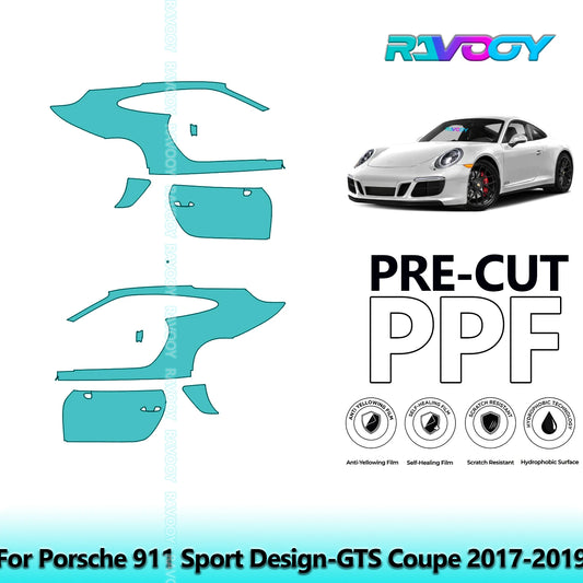 PPF Pre-Cut Kit — 2017-2019 Porsche 911 GTS Coupe — Partial