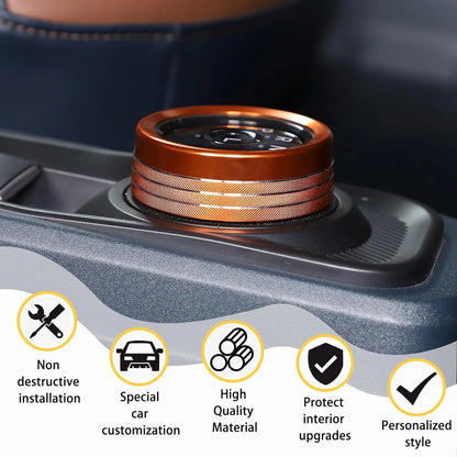 Aluminum Alloy Gear Shift Switch Button Ring Trim Cover | Mecha Style Knob (metyoucar ISO9001)