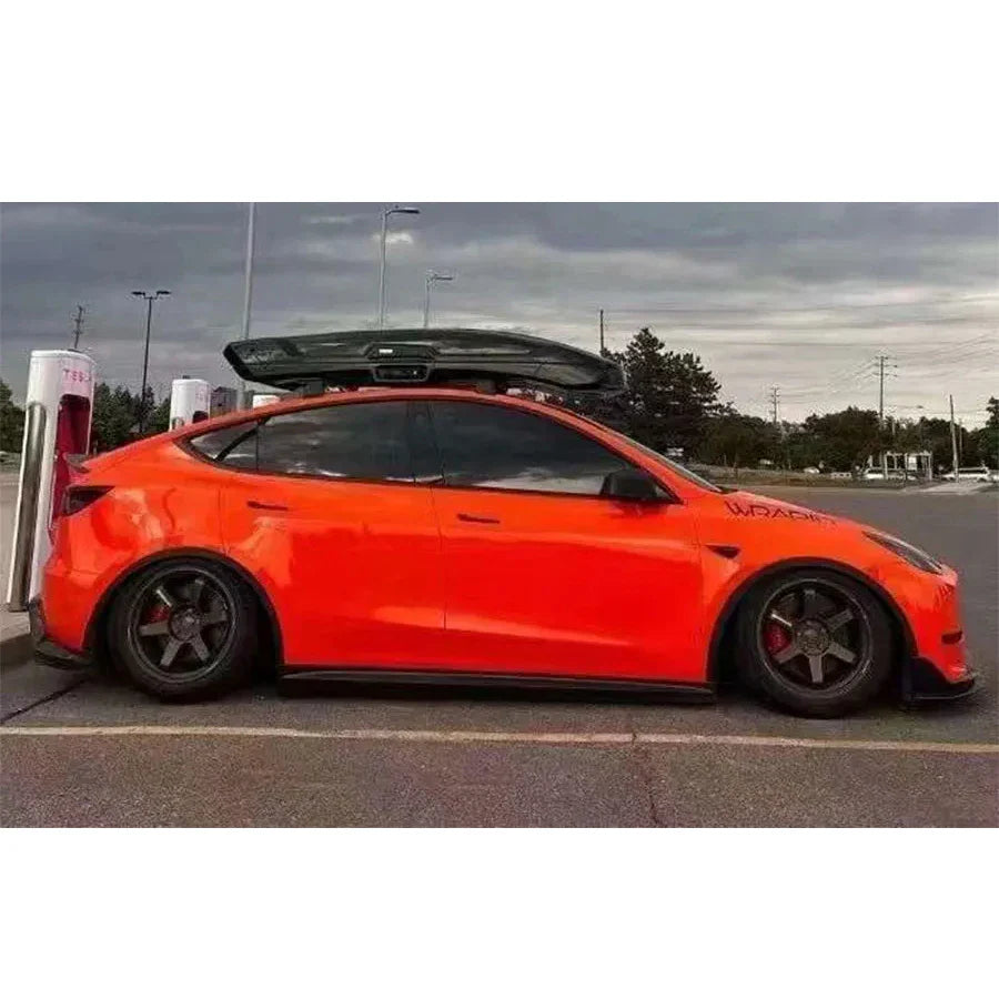 Real Carbon Fiber Side Skirt Splitters, Cupwings & Winglets for Tesla Model Y | Canards Body Kit