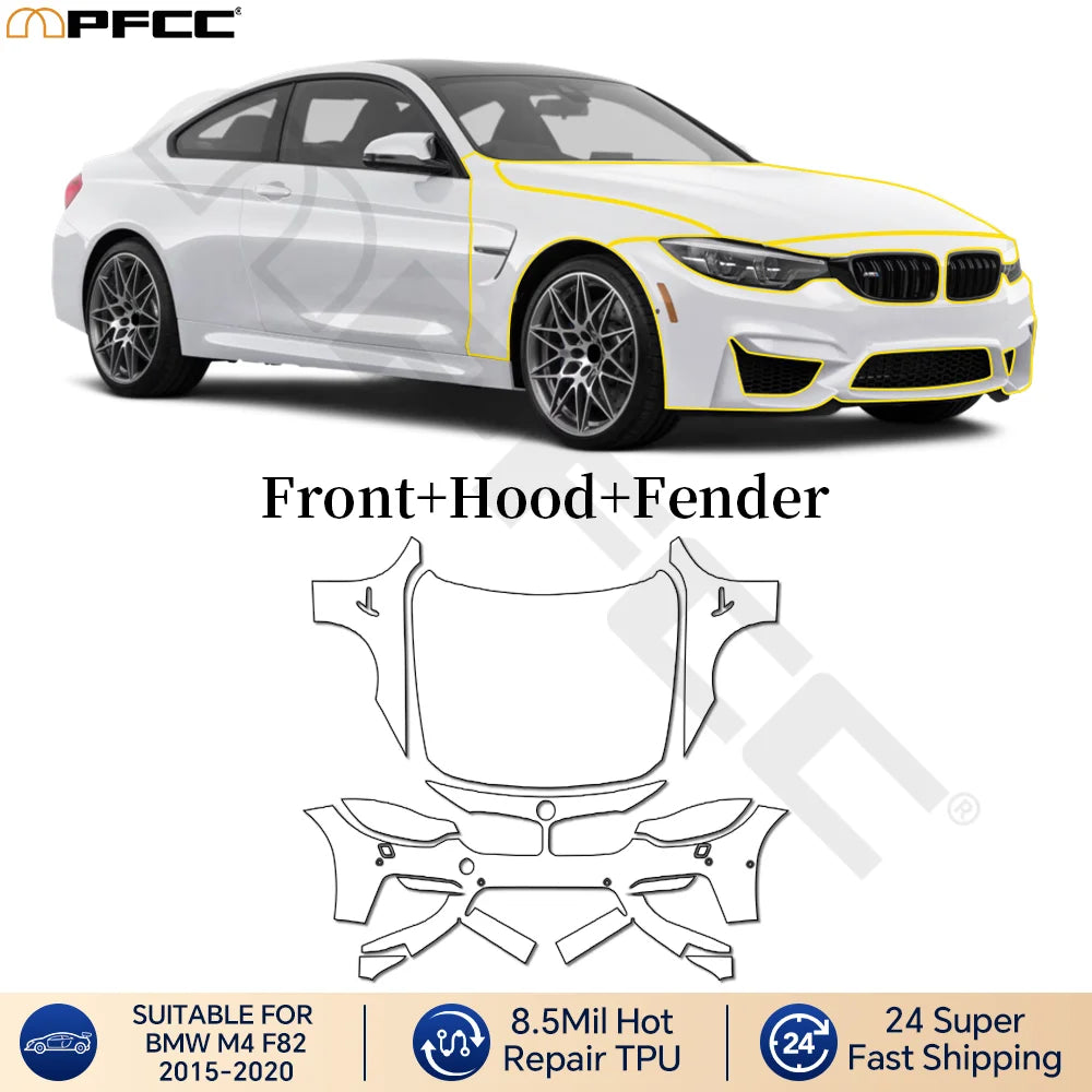 PPF Pre-Cut Kit — 2015-2020 BMW M4 F82 — Full Vehicle