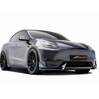 Real Carbon Fiber Side Skirt Splitters, Cupwings & Winglets for Tesla Model Y | Canards Body Kit