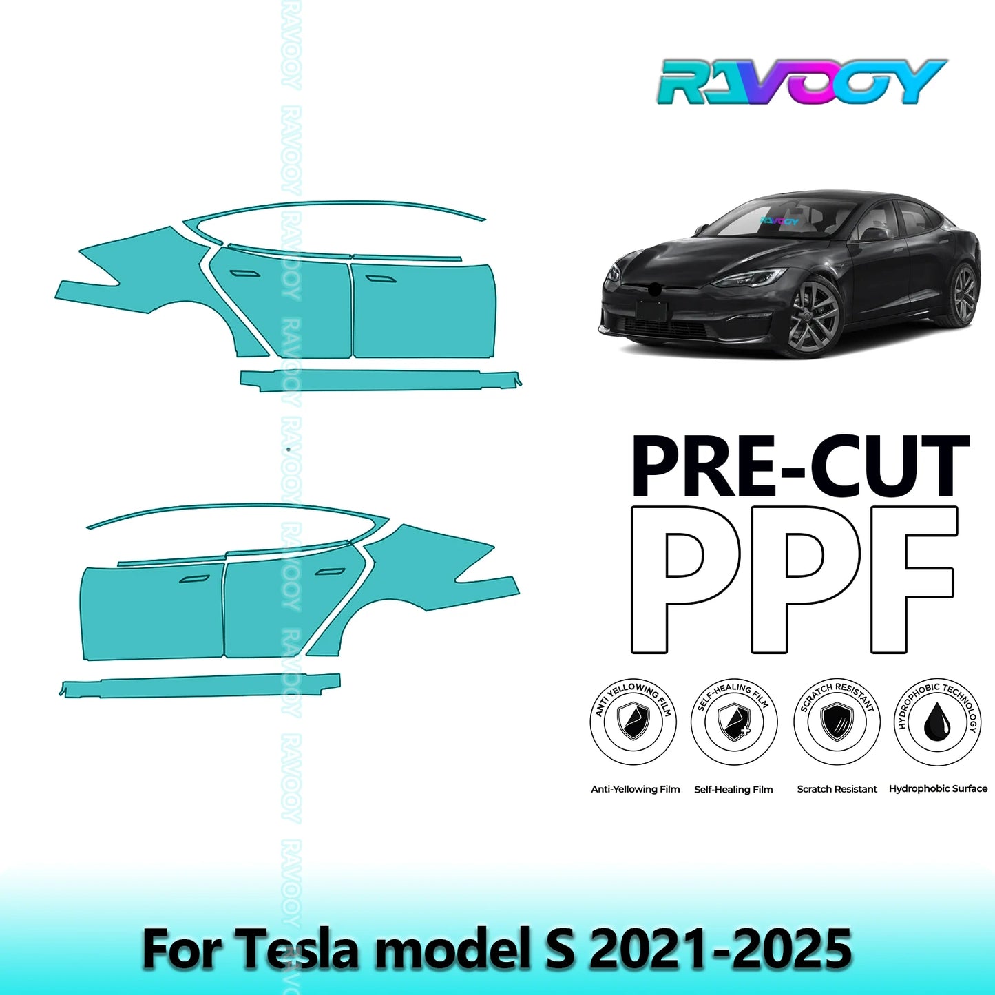PPF Pre-Cut Kit — 2021-2025 Tesla Model S — Partial
