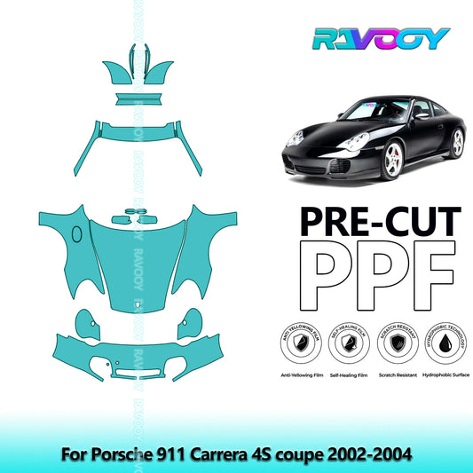 PPF Pre-Cut Kit — 2002-2004 Porsche 911 Carrera 4S — Full Front